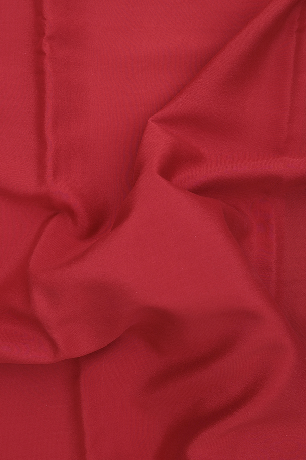 Mysore Silk Saree In Crimson Red With Contrast Border