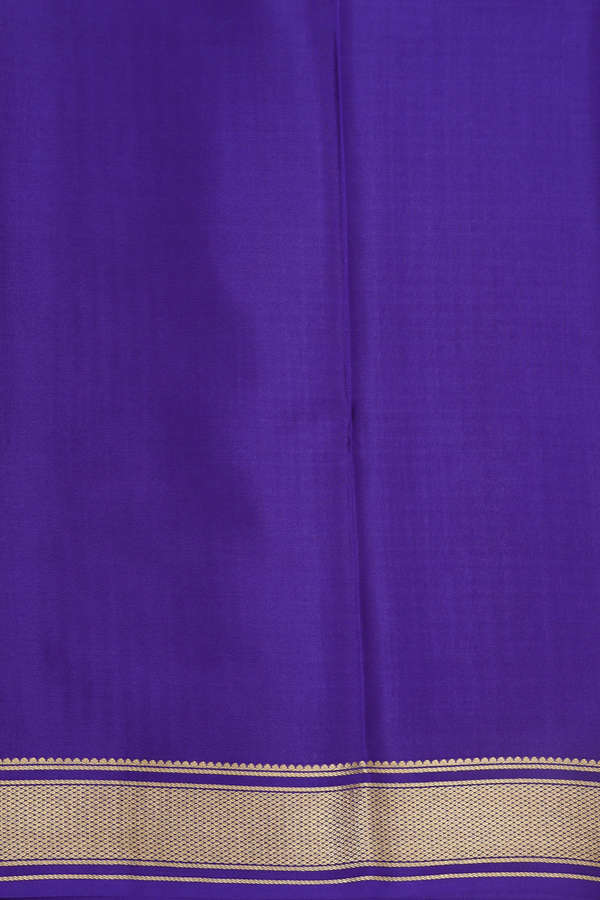 Mysore Silk Saree In Royal Blue With Checks Design