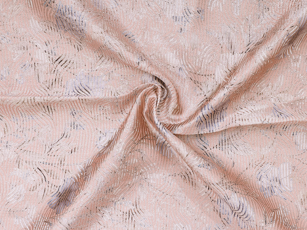 Allover Design Blush Orange Tussar Silk Blouse Material