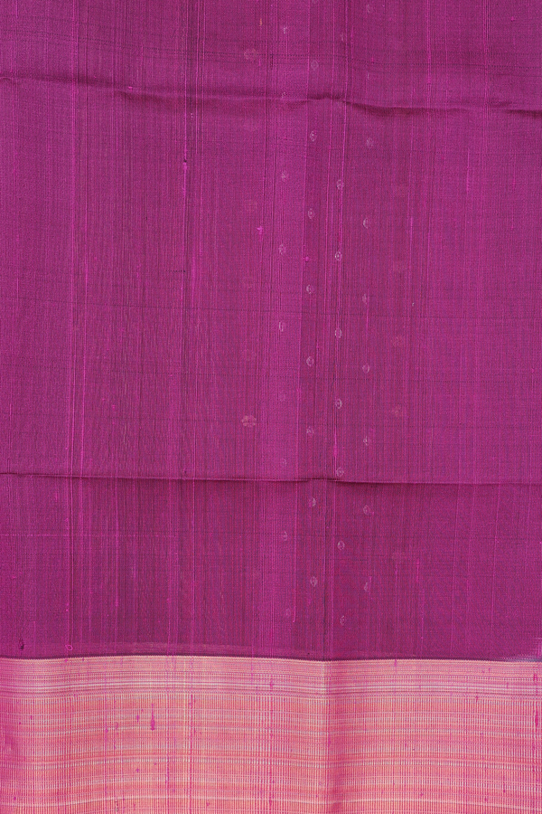 Raw Silk Saree In Purple Rose With Bavanchi Border