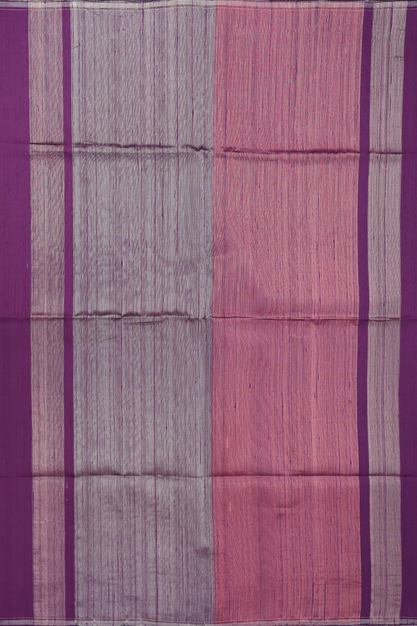 Raw Silk Saree In Grape Purple With Zari Pallu