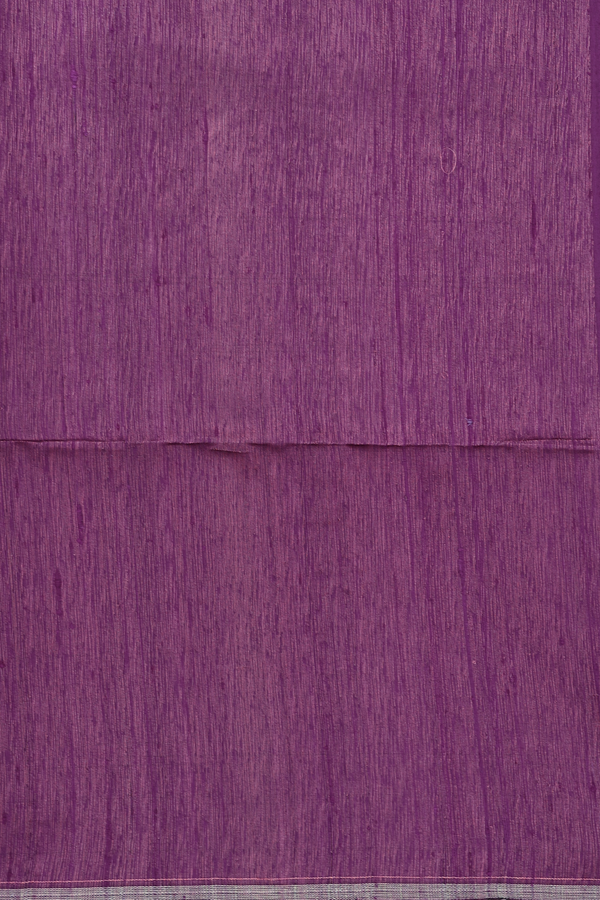 Raw Silk Saree In Grape Purple With Zari Pallu