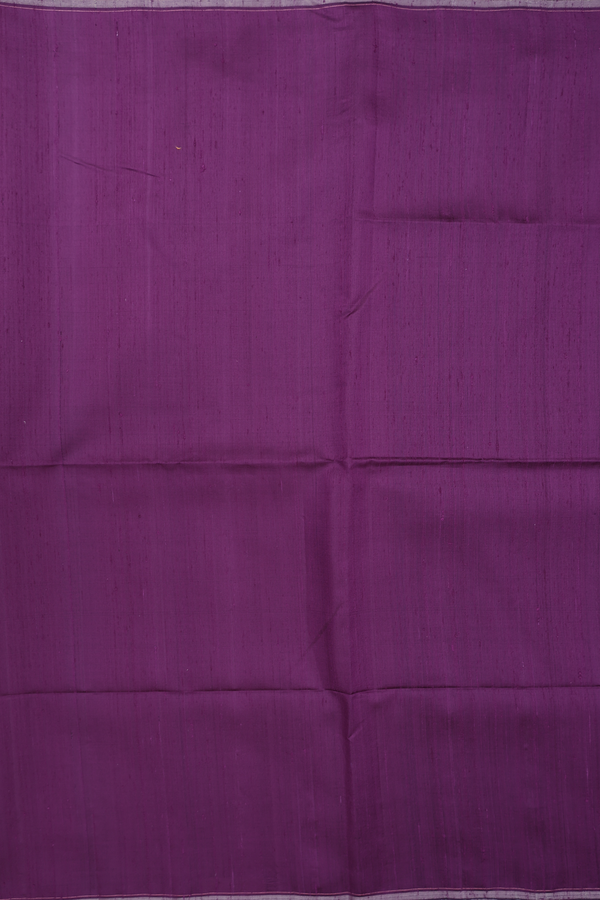 Raw Silk Saree In Grape Purple With Zari Pallu