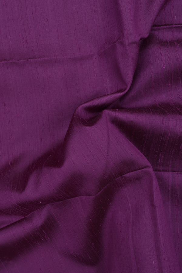 Raw Silk Saree In Grape Purple With Zari Pallu