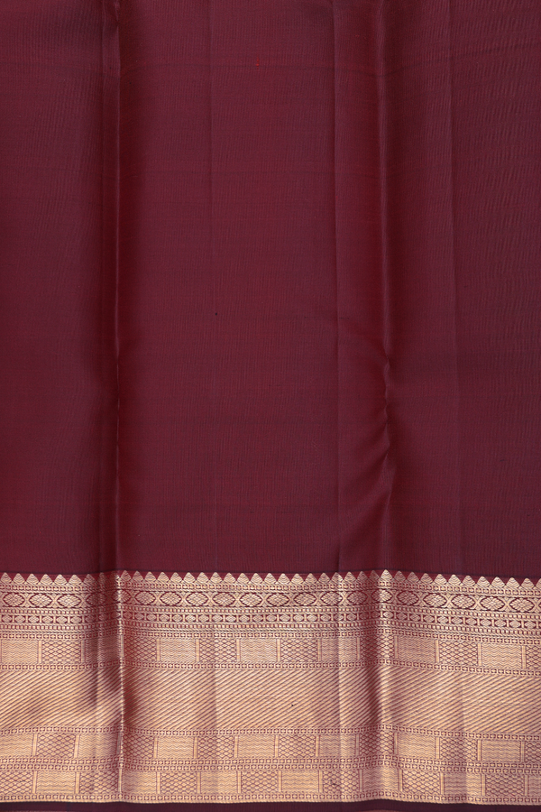 Kanchipuram Silk Saree In Brown With Zari Design