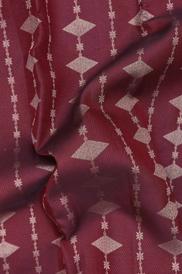 Kanchipuram Silk Saree In Brown With Zari Design