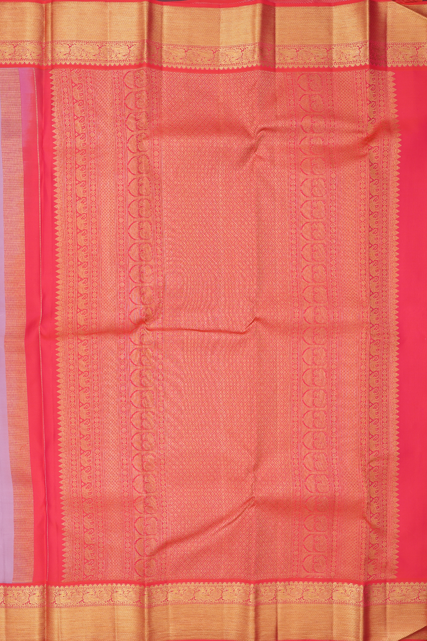Kanchipuram Silk Saree In Pastel Purple With Paisley Buttas