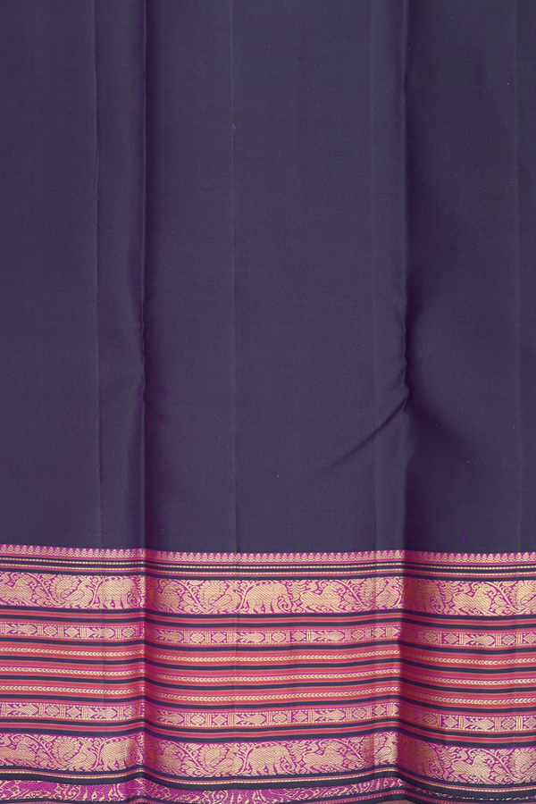 Kanchipuram Silk Saree In Dual Tone With Floral Buttas