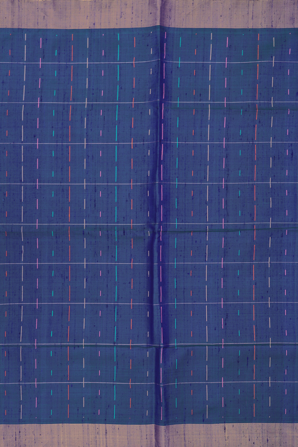 Raw Silk Saree In Dual Tone With Stripes Design