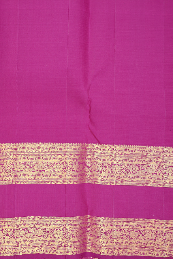 Kanchipuram Silk Saree In Purple Rose With Floral Buttas