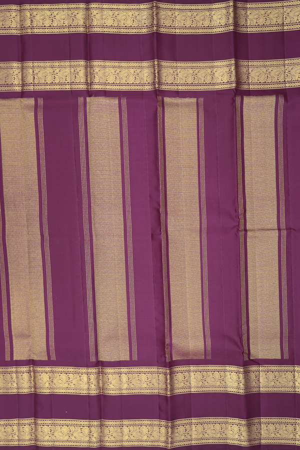 Kanchipuram Silk Saree In Crimson Red With Checks Design