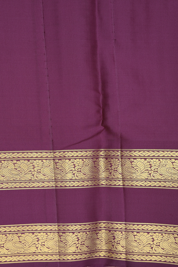 Kanchipuram Silk Saree In Crimson Red With Checks Design