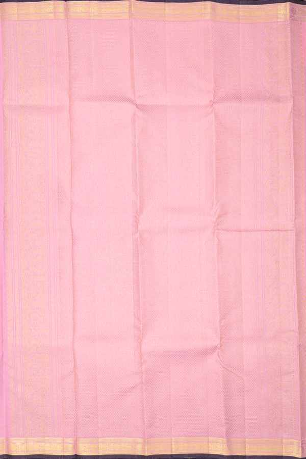 Kanchipuram Silk Saree In Pink With Floral Buttas