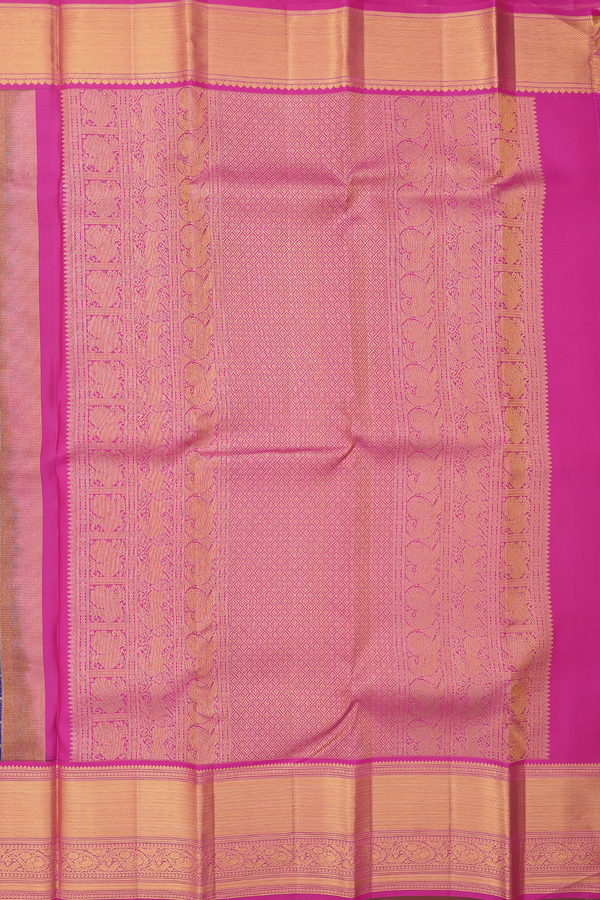 Kanchipuram Silk Saree In Royal Blue With Brocade Design