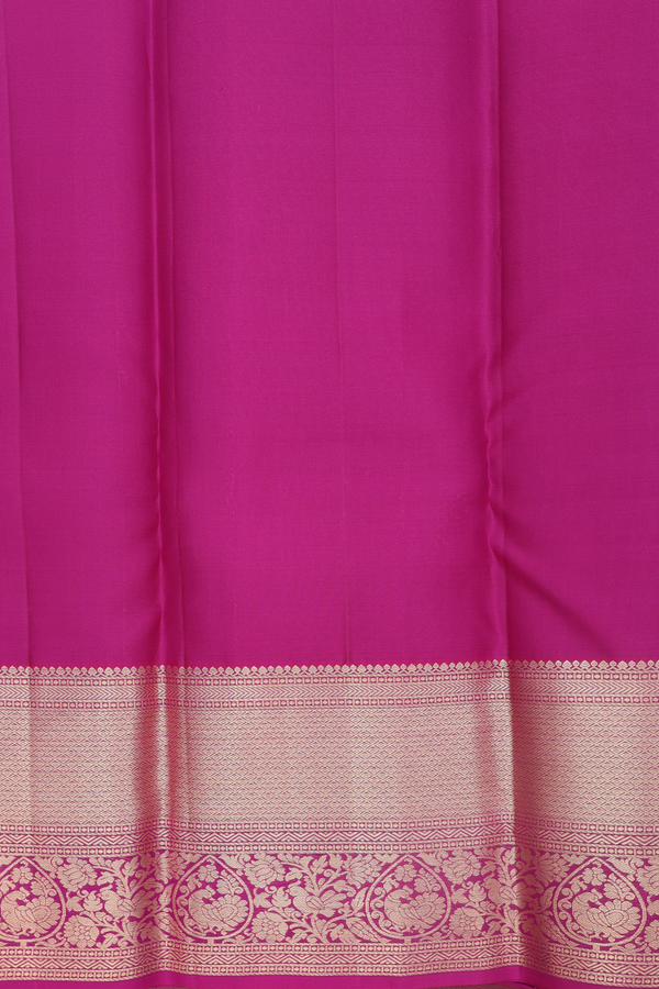 Kanchipuram Silk Saree In Pink With Brocade Design