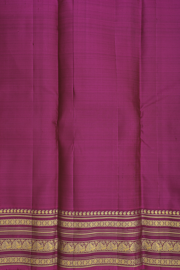 Kanchipuram Silk Saree In Coffee Brown With Floral Buttas