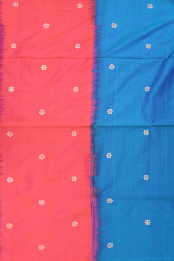 Soft Silk Saree In Grape Purple With Floral Buttis