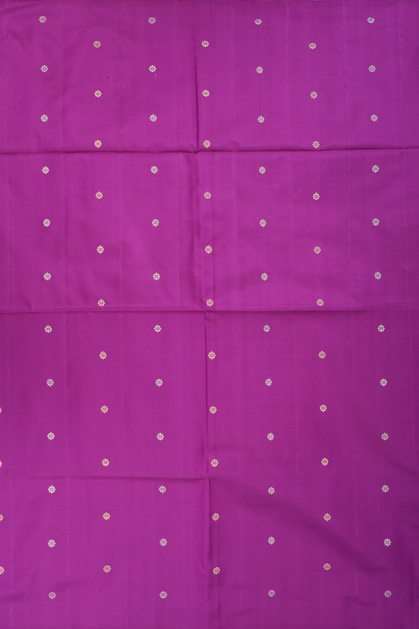 Soft Silk Saree In Grape Purple With Floral Buttis