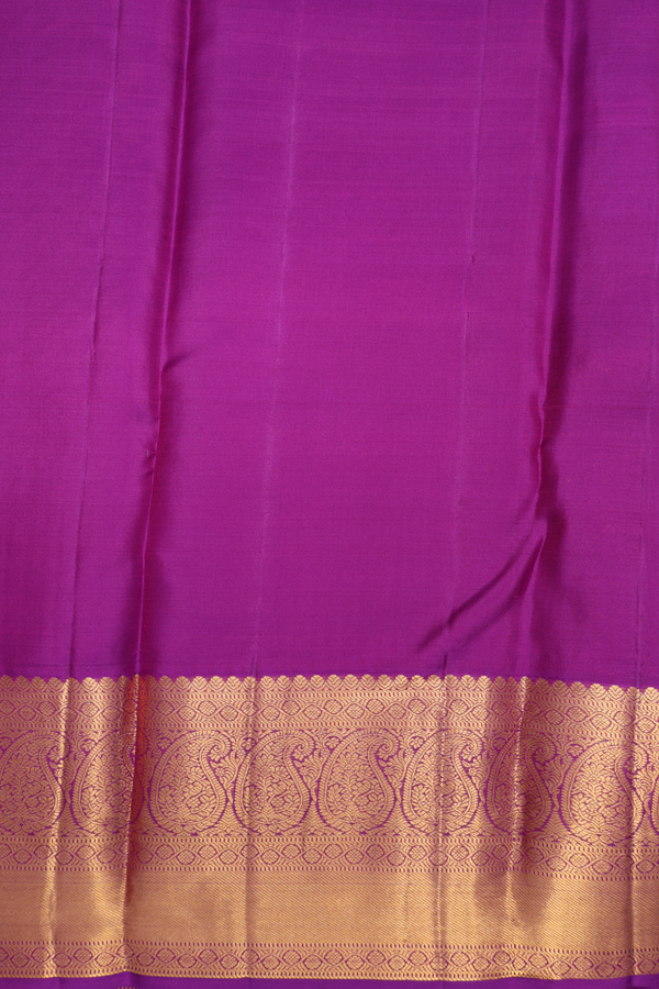 Kanchipuram Silk Saree In Honey Orange With Brocade Design
