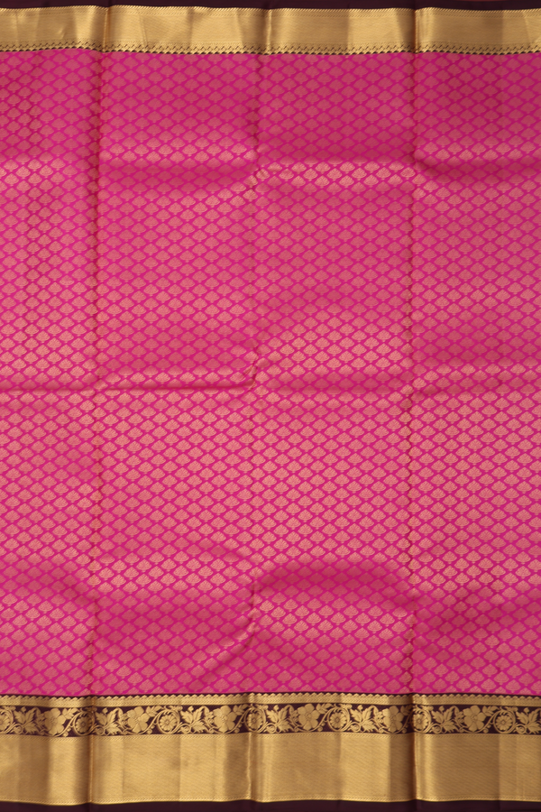 Kanchipuram Silk Saree In Magenta With Brocade Design