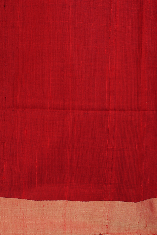 Raw Silk Saree In Plain Black With Bavanchi Border