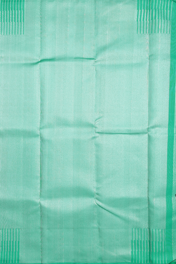 Kanchipuram Silk Saree In Navy Blue With Checks Border