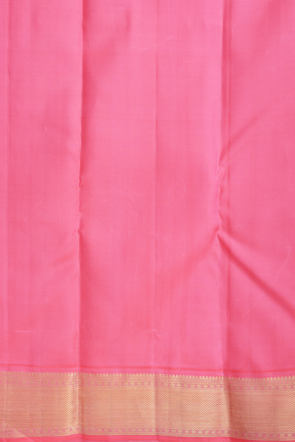 Kanchipuram Silk Saree In Blue With Paisley And Peacock Design