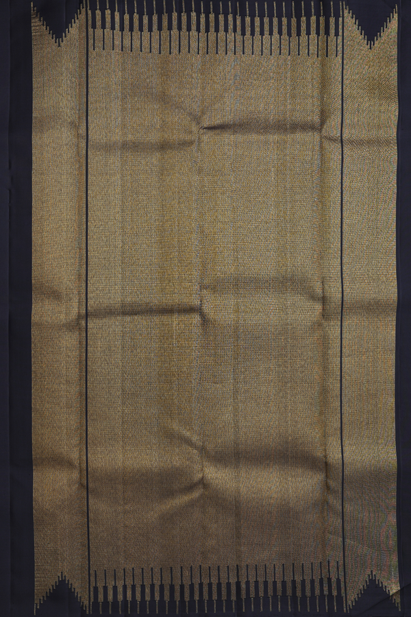 Kanchipuram Silk Saree In Black With Allover Design