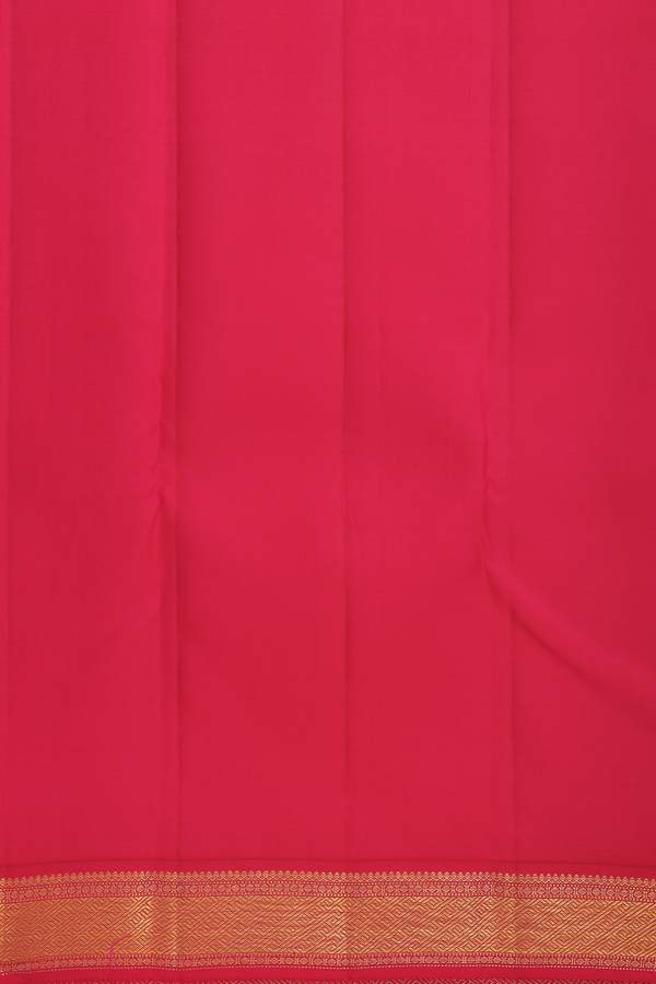 Kanchipuram Silk Saree In Pastel Brown With Zari Buttas