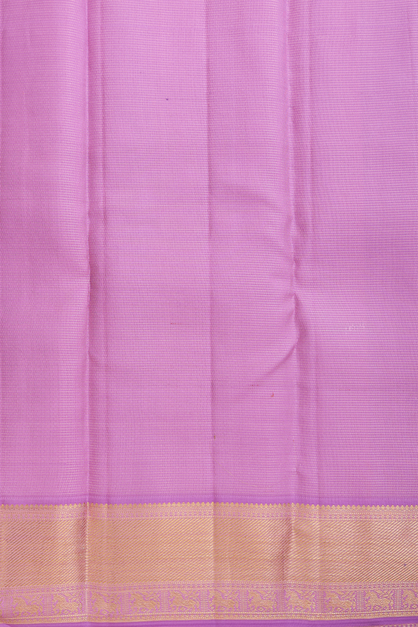 Kanchipuram Silk Saree In Pink Along Stripes With Buttas