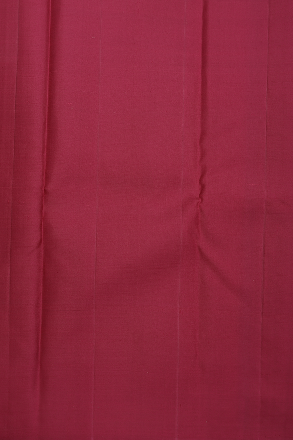 Kanchipuram Silk Saree In Red With Stripes Design