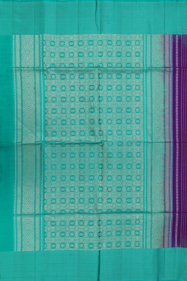 Soft Silk Saree In Grape Purple With Stripes Design