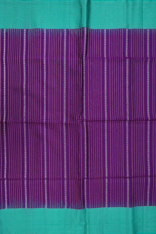 Soft Silk Saree In Grape Purple With Stripes Design