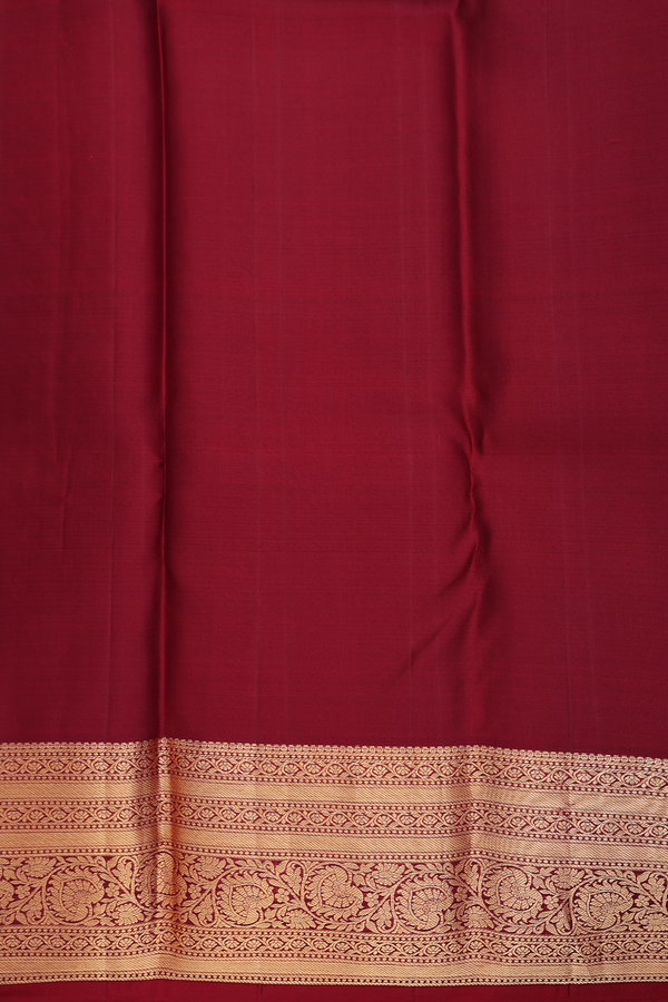 Kanchipuram Silk Saree Chocolate Brown With Brocade Design
