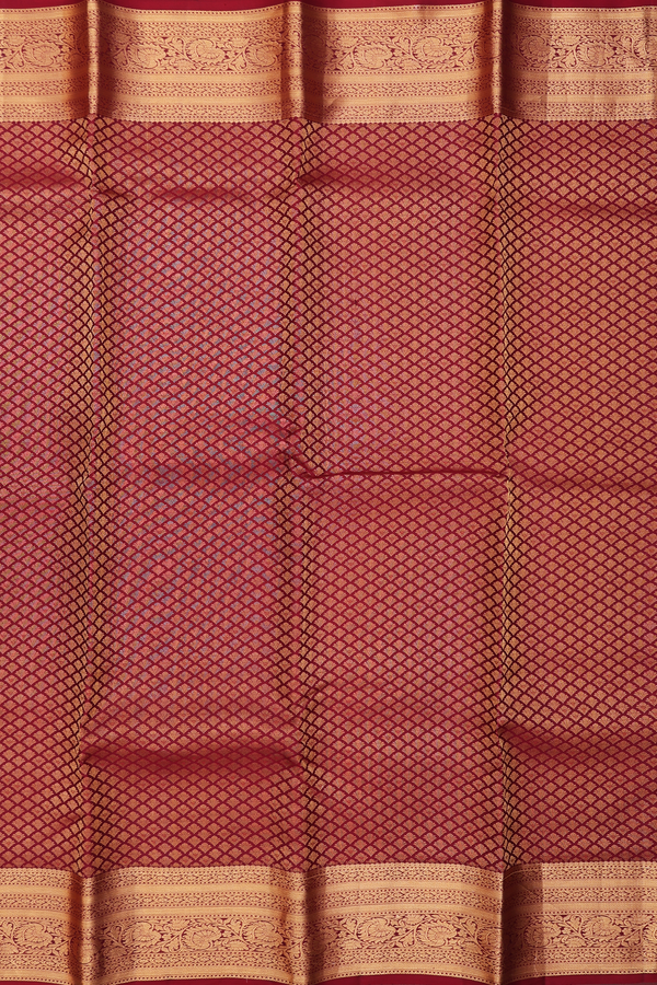 Kanchipuram Silk Saree Chocolate Brown With Brocade Design