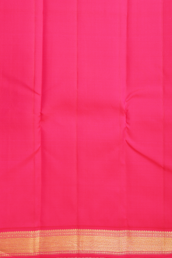 Kanchipuram Silk Saree In Teal Blue With Zari Buttas