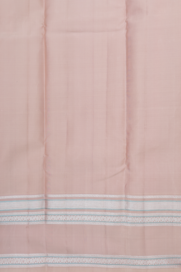 Kanchipuram Silk Saree In Plum Brown With Zari Buttas