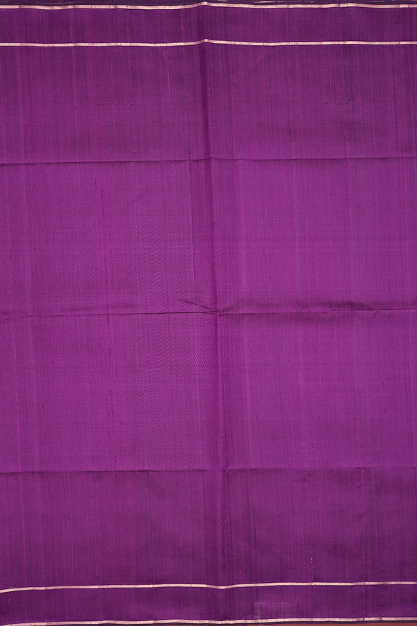Raw Silk Saree In Purple With Zari Border