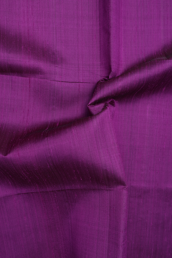 Raw Silk Saree In Purple With Zari Border