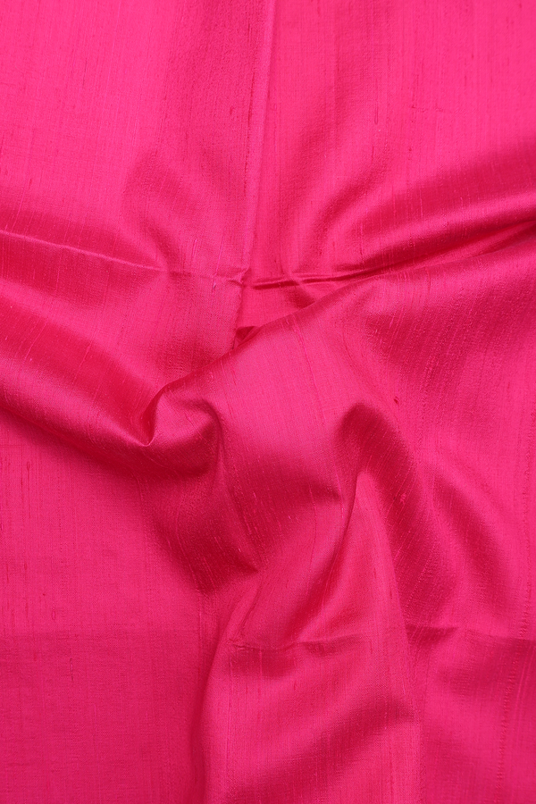 Raw Silk Saree In Magenta With Contrast Pallu
