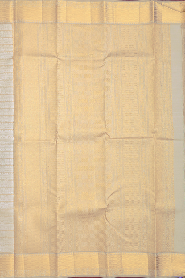 Kanchipuram Silk Saree In Beige With Jacquard Pattern