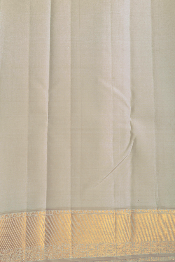 Kanchipuram Silk Saree In Beige With Jacquard Pattern