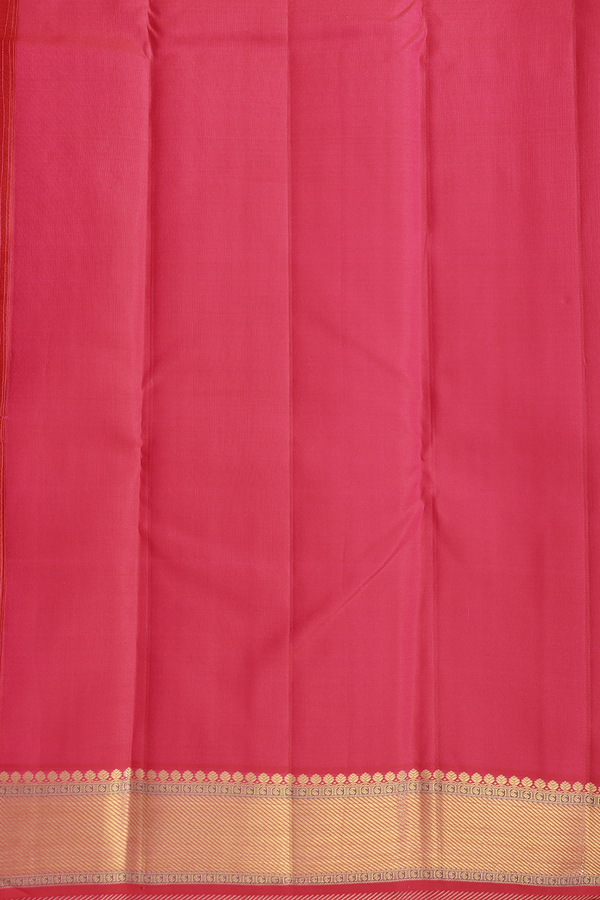 Kanchipuram Silk Saree In Berry Purple With Floral Buttis