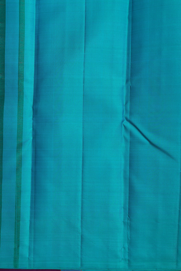 Kanchipuram Silk Saree In Grape Purple With Paisley Design