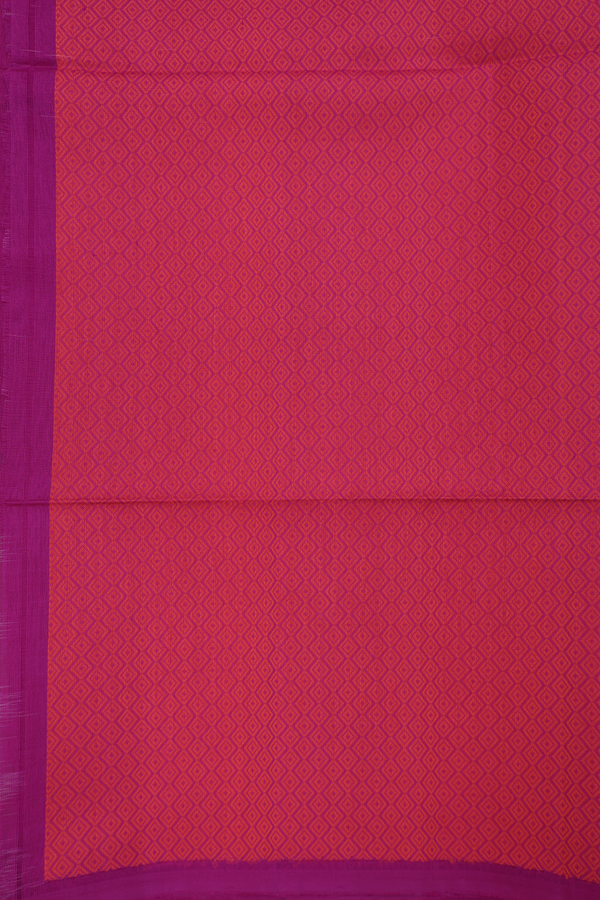 Raw Silk Saree In Purple Rose With Self Stripes Design