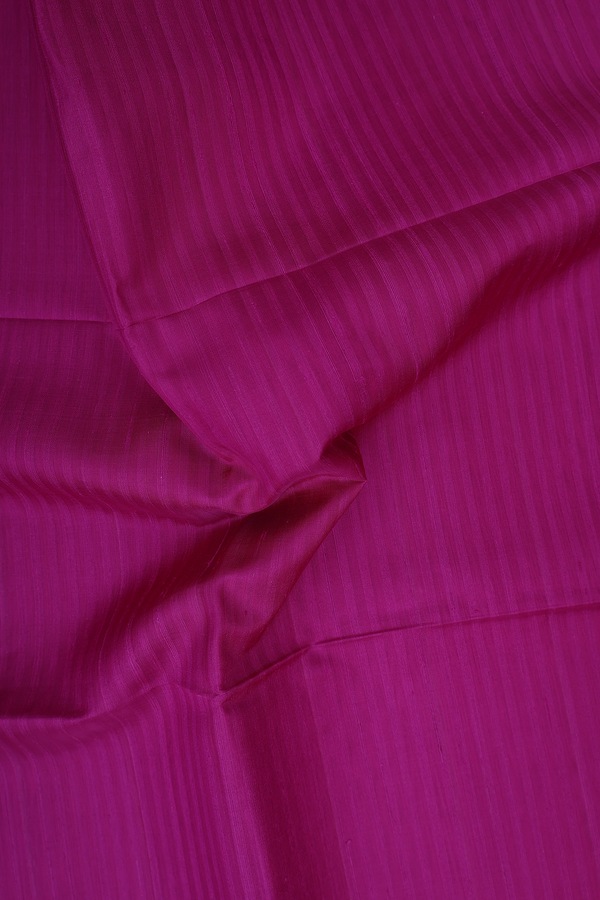 Raw Silk Saree In Purple Rose With Self Stripes Design