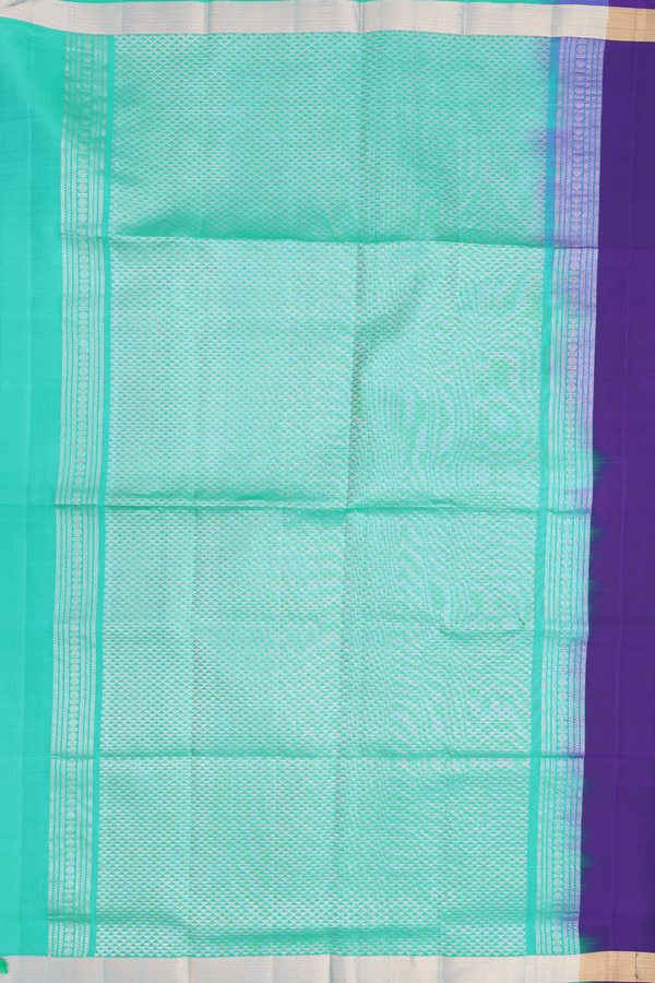 Soft Silk Saree In Royal Blue With Temple Buttas