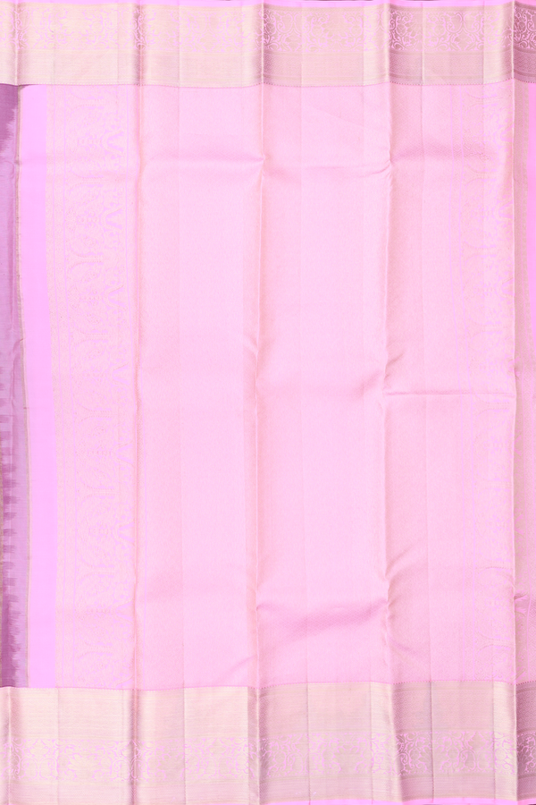 Kanchipuram Silk Saree In Plum Purple With Brocade Design
