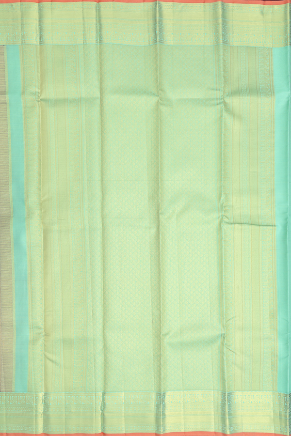Kanchipuram Silk Saree In Purple Along Stripes With Buttas