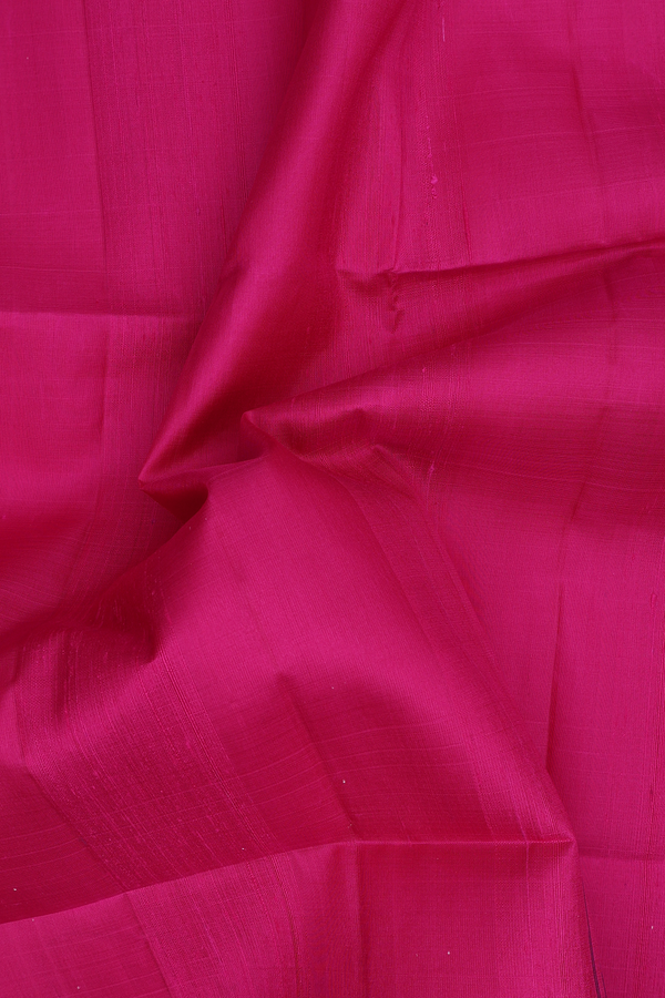 Raw Silk Saree In Magenta With Ganga Jamuna Border